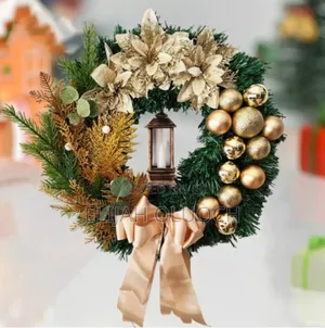 Christmas Wreath With Lamp