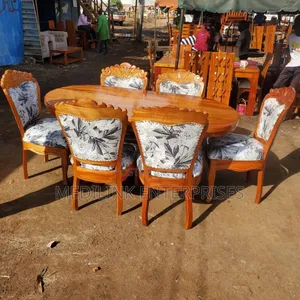 Mahogany Antique 6-Seater Dinning Table Set