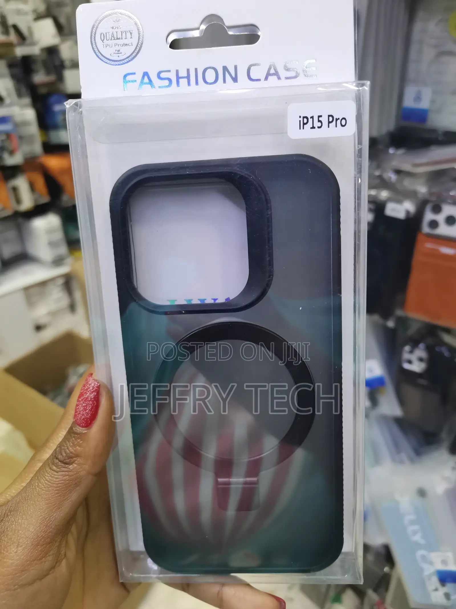 Tauri iPhone 15 Pro Max Case With Stand, Magnetic Clear Case