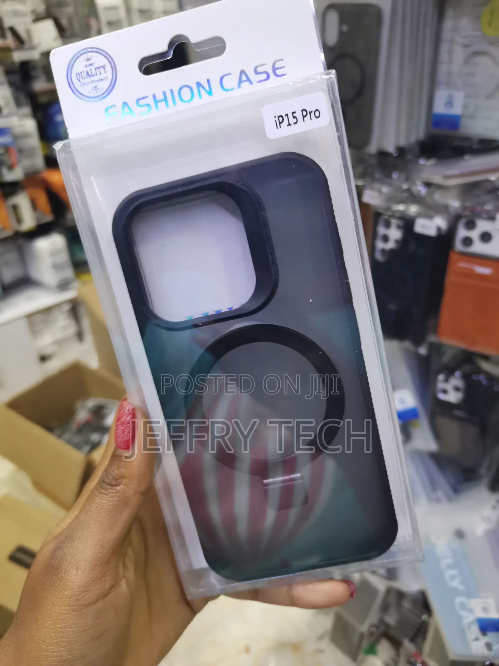 Tauri iPhone 15 Pro Max Case With Stand, Magnetic Clear Case