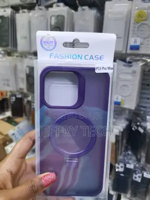 Entronix iPhone 15 Pro Max Case With Magnetic Invisible Stand -Purple