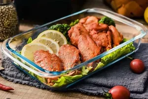 1pc Rectangular Glass Baking Tray