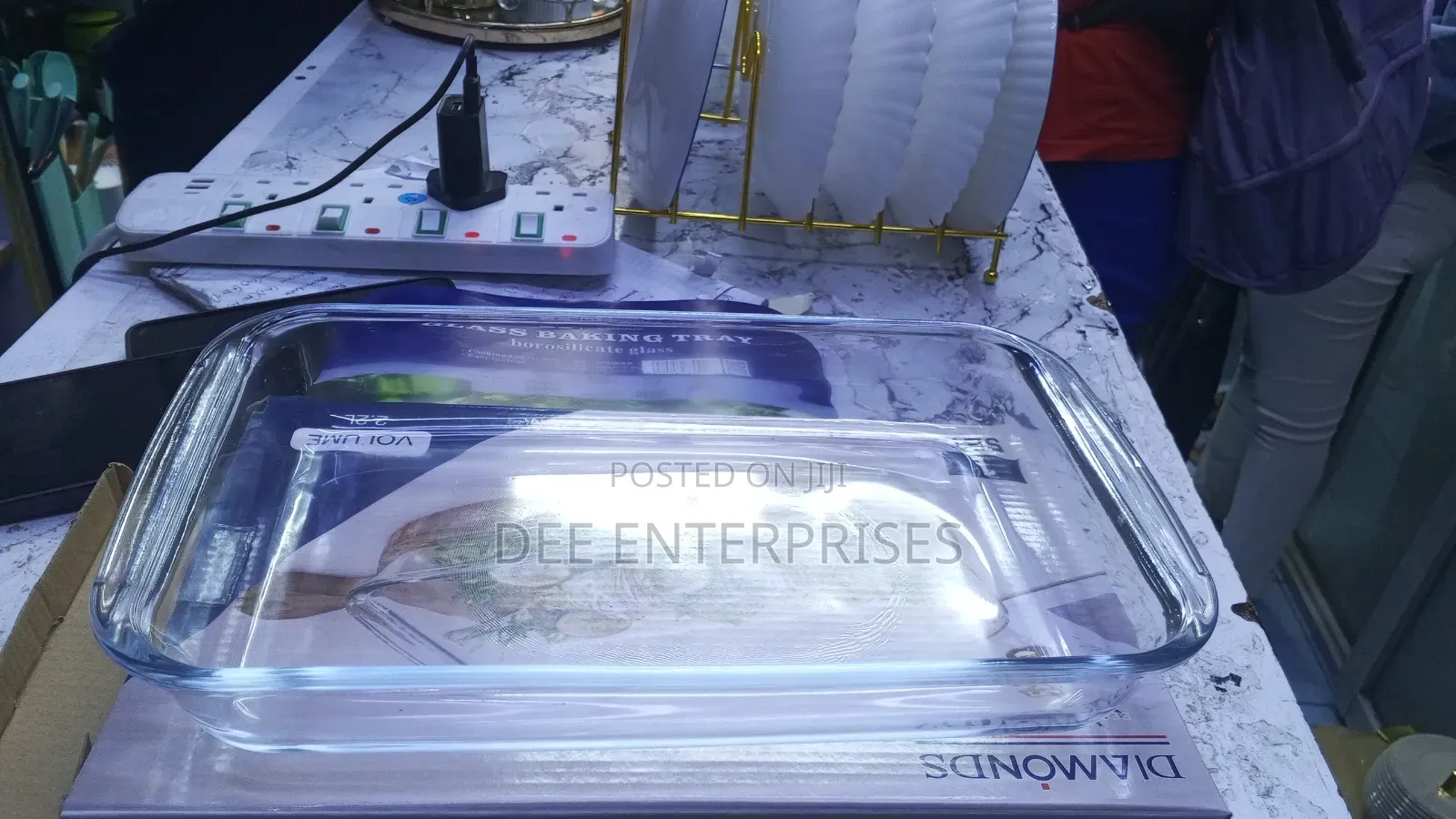 1pc Rectangular Glass Baking Tray