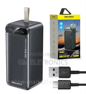 Original Awei 50000mah Fast Charge 22.5w Power Bank With Power Display