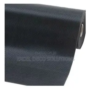 High-Quality Ribbed Rubber Mat for Gyms Workshops