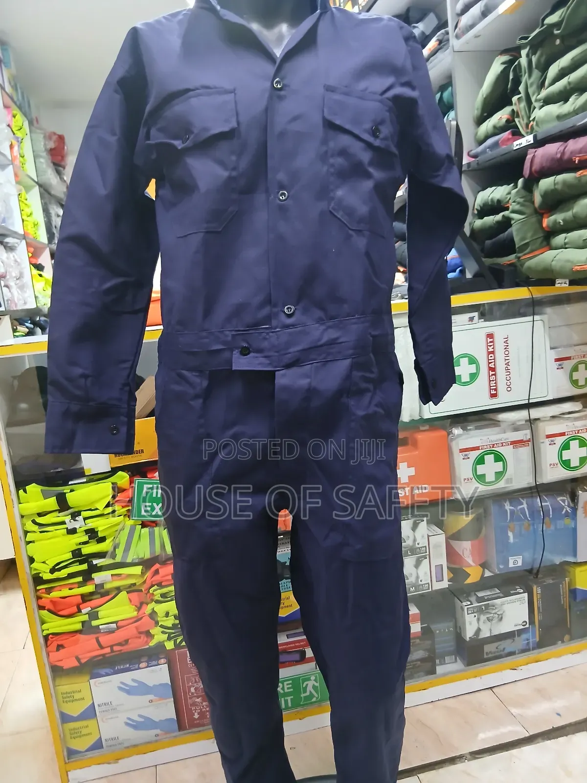Navy Blue Full Coverage Safety Overall