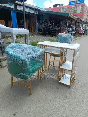Manicure Set, Green Seats, With Marble Table