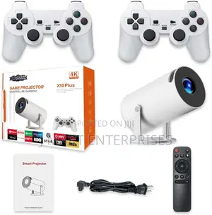 X10 Plus Retro Game Console With Projector, Hd Portable Projector