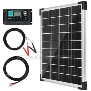 80 Watts - 18v Solar Panel - 10a Controller - 10 Meters Pv Cable