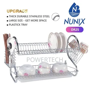 2 Layer Stainless Steel Dish Rack