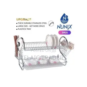 Nunix 2 Tier Kitchen Stainless Utensils Storage/Dish Rack