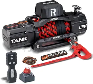 13500lb Synthetic Rope Winch 12v Waterroof- Tank Series