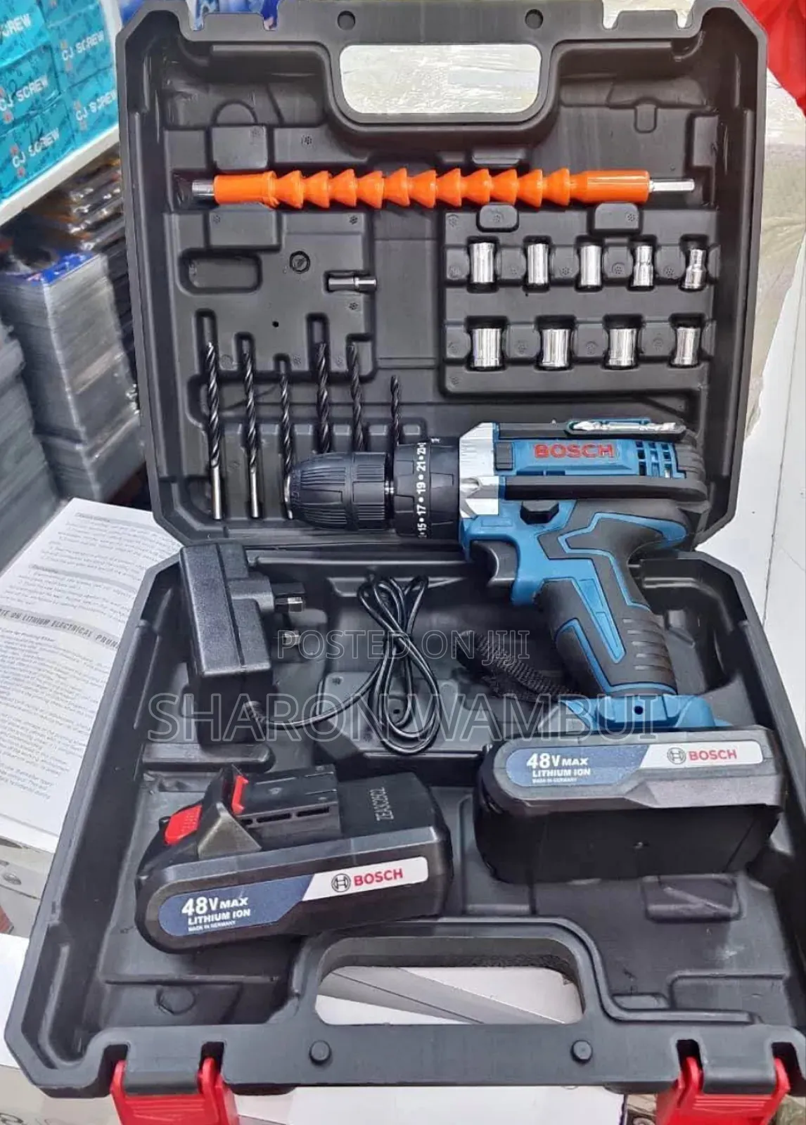 48v Cordless Bosch Drill With Two Batteries