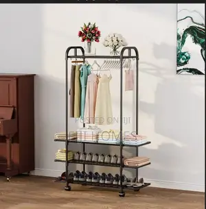 Modern Clothing Rack With Wheels