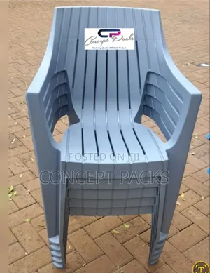 Grey Plastic Armchair.