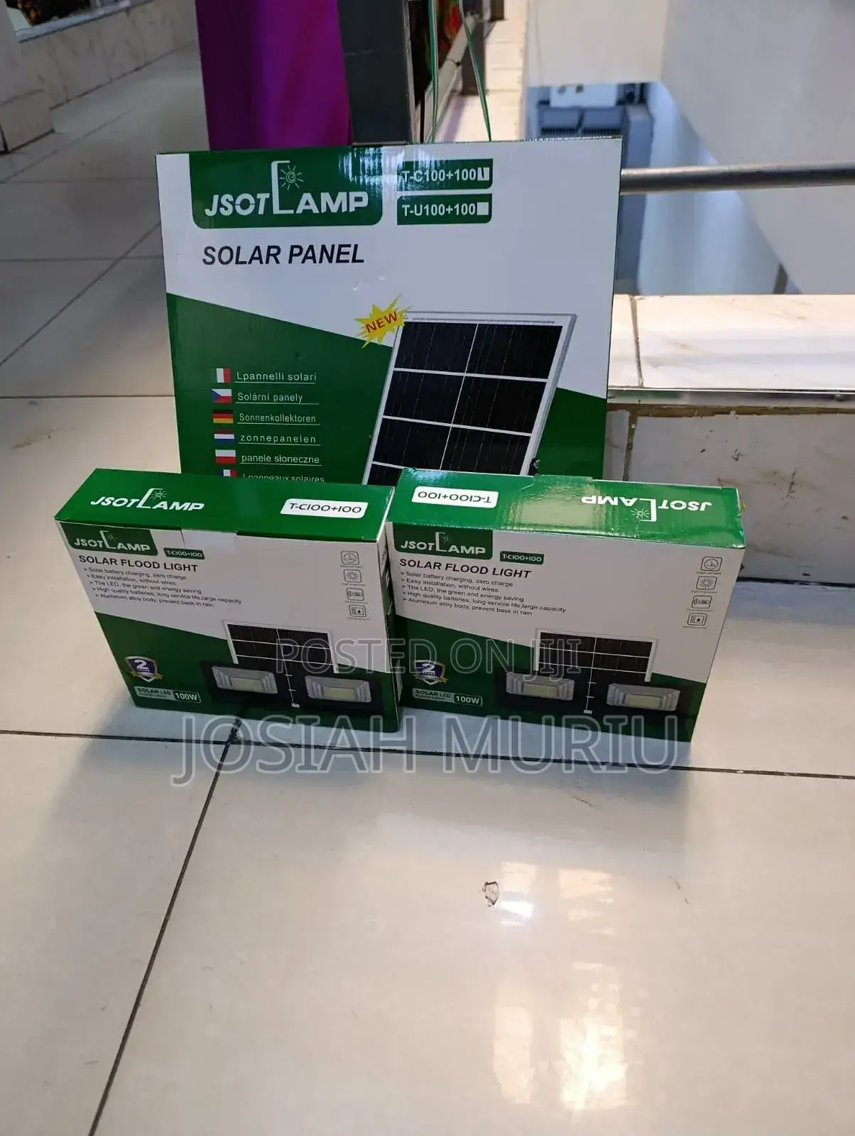 2 in 1 100w+100w Jsot Solar Floodlights