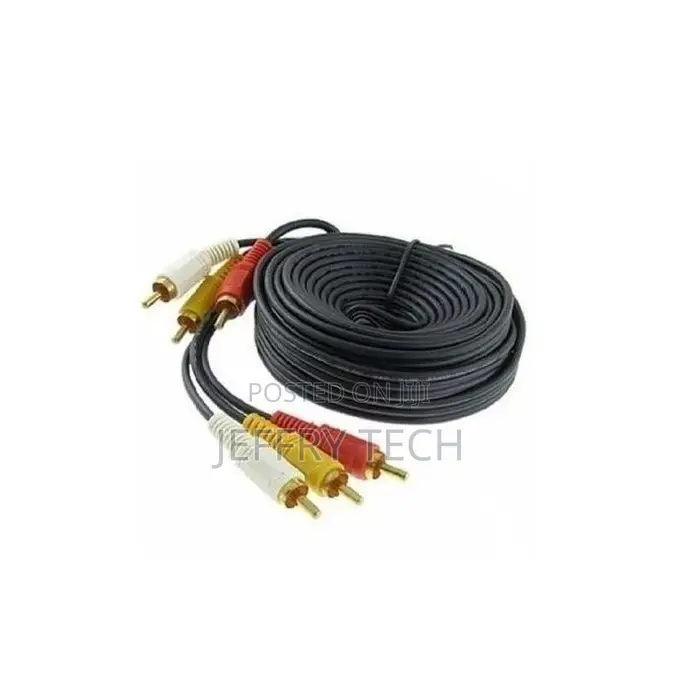 Av Cable 10metres 3-3 Black Colour