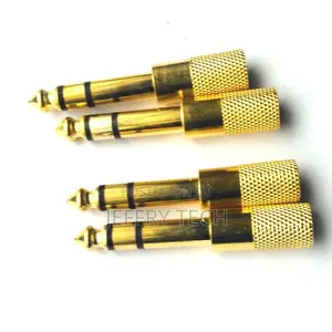6.35mm Stereo Male Plug to 3.5mm Female Jack Audio Mic Adapter 4pieces