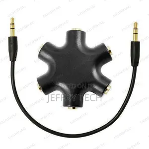 5-Way Multi Headphone Audio Splitter Aux Adapter Connector Multi Hea