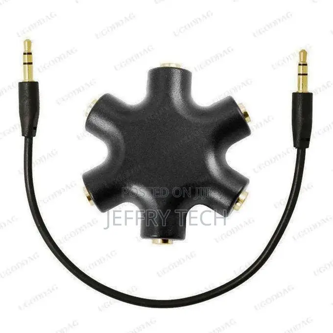 5-Way Multi Headphone Audio Splitter Aux Adapter Connector Multi Hea