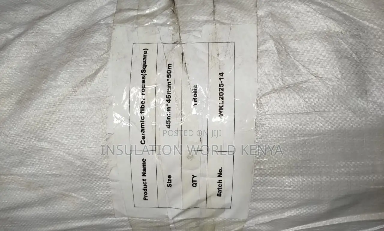 Ceramic Fiber Square Rope–45mm Diameter(Per Mtr)Non-Asbestos