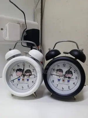 Colorful Cartoon Metal Twin-bell Alarm Clock For Heavy Sleepers