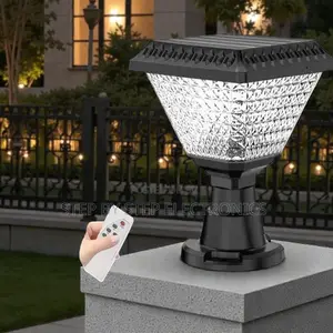 Dusk to Dawn Solar Pillar Light Soft Glow RGB Led Weatherproof Design