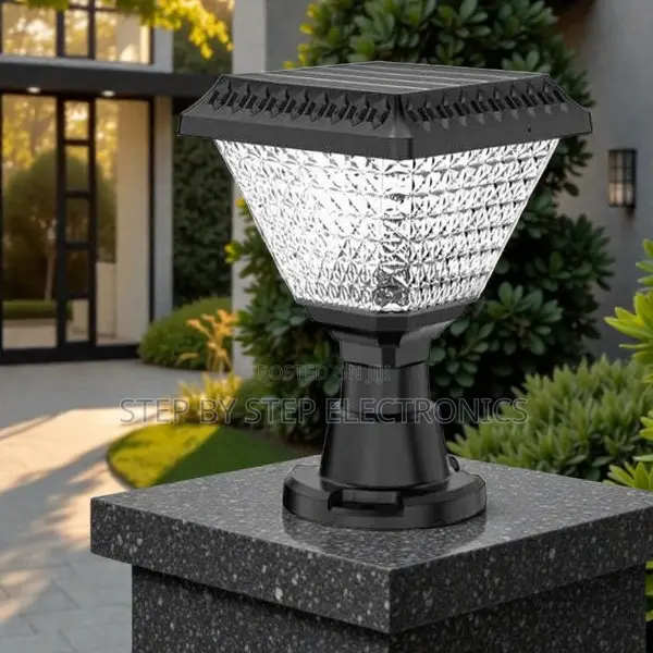 Dusk to Dawn Solar Pillar Gate Light Bright RGB Led Anti Rust Outdoor