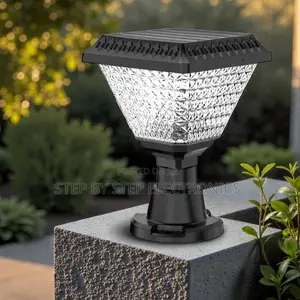 Solar Main Pillar Gate Light Auto on/Off RGB Led Long-Lasting Lamp