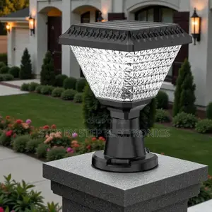 Solar Garden Pillar Light High Bright RGB Led Dusk to Dawn Outdoor