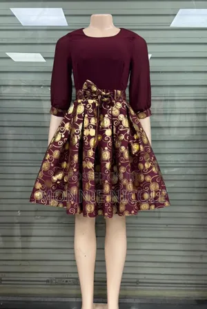 Trendy Maroon Skater Dress