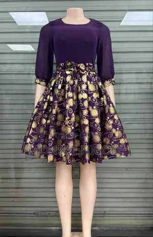 Purple Trendy Chic Skater Dress