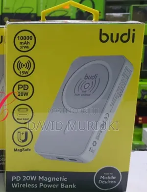 Budi Pb081w Pd 20w 10,000mah Magnetic Wireless Power Bank