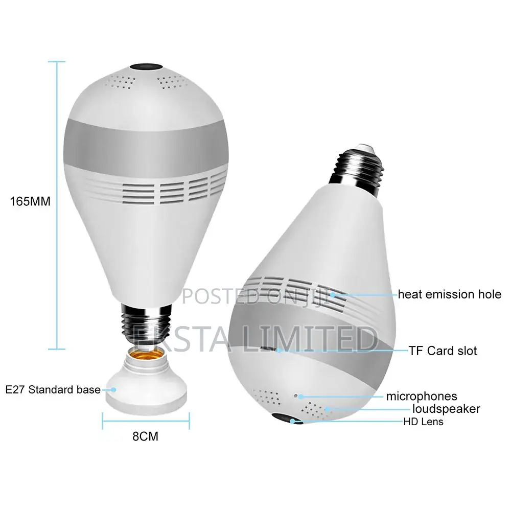 360 Degree Light Bulb Nanny Camera