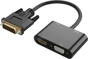 Dvi to Vga Hdmi Adapter, Dual Display Dvi to Hdmi Vga Splitter Convert