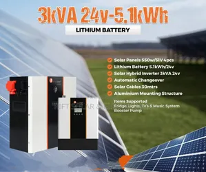 Felicity 3kva Inverter - 5.12kwh Lithium - (4)550w Solar Home Off-Grid