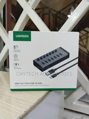 Ugreen Powered Usb Hub 3.0,7 Ports With 4 Smart Charging Ports.