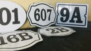 White Door Plates, Door Tags