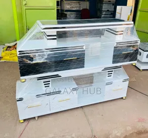 Executive Tv Stand With Marble Coating And Light