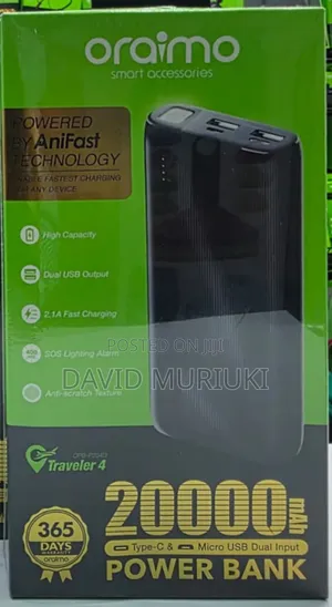Oraimo Traveler 4 Opb-P204d 20,000mah Power Banks