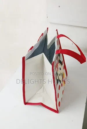 Disney Mickey Linen Insulated Lunch Bag_haw
