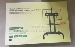 Height Adjustable Versatile Mobile Tv Cart Fit 32-75