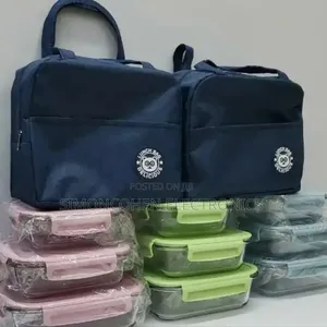 3pcs Glass Bowl Set With Free Lunchbag