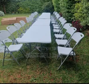 White Folderable Chairs and Tables
