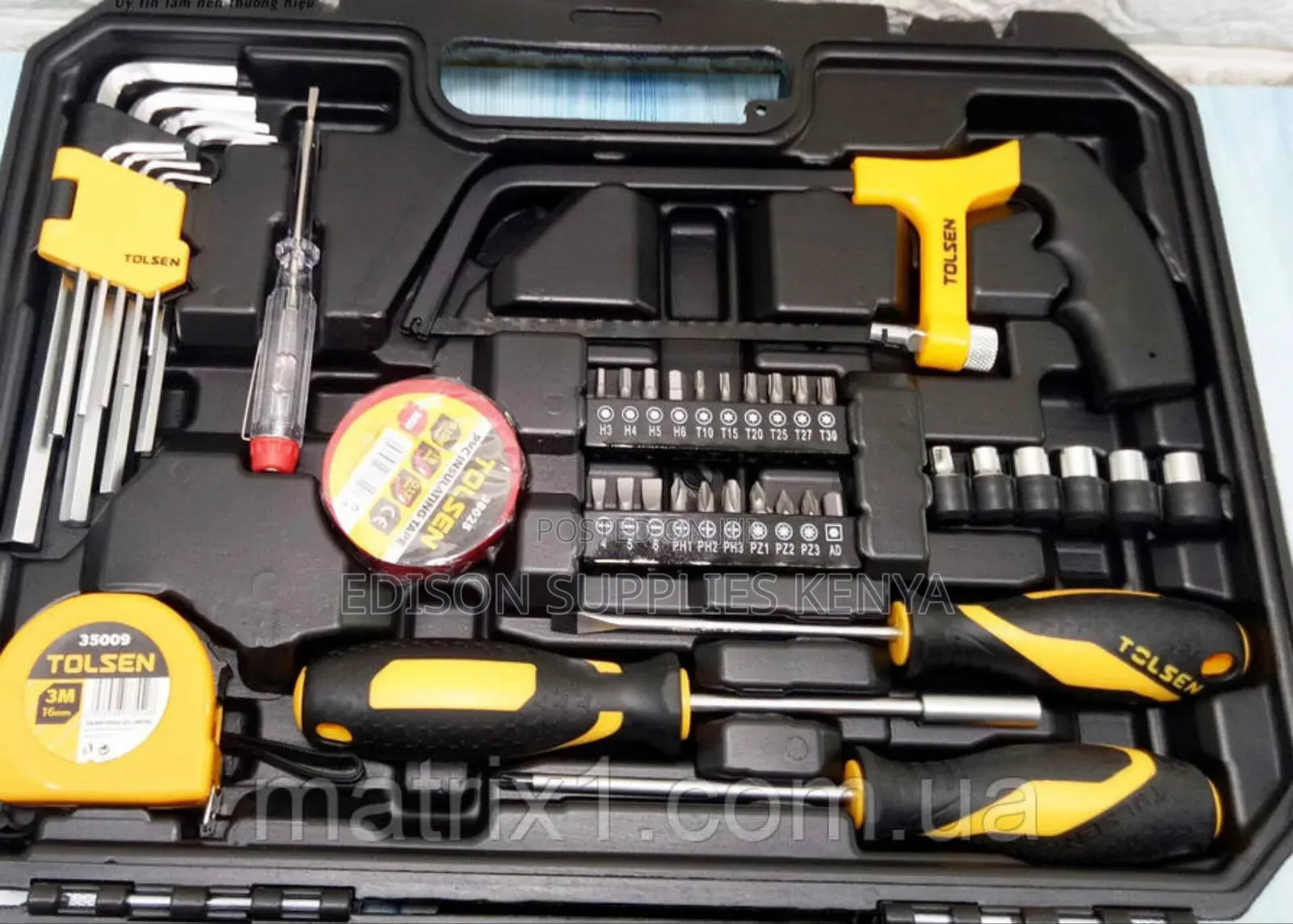 Tolsen 119pcs Tool Set Household Tools Set General