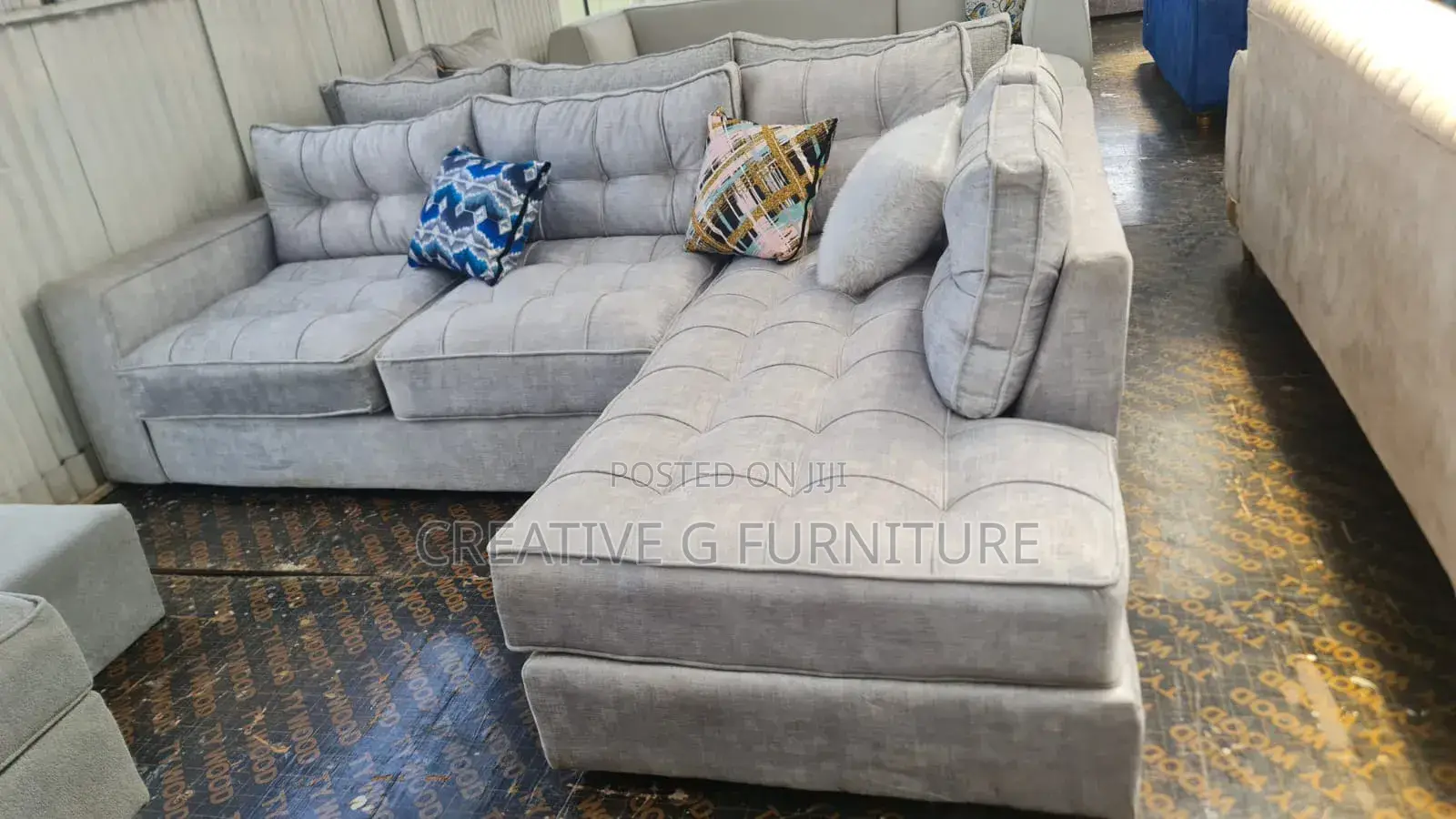 Light Gray 6 Seaters L Shape