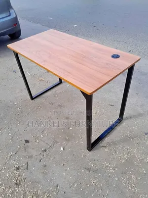 Black Steel Office Desk – Durable Workstation
