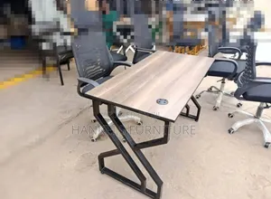 Premium Black Metal Desk – Elegant Long-Lasting