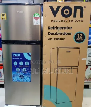 Von 138litres Double Door Refrigerator