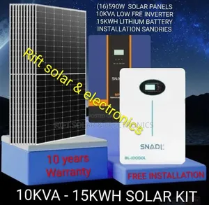 10kva Low Frequency -15kwh Lithium Total Off-Grid (16)590 Watts Solar